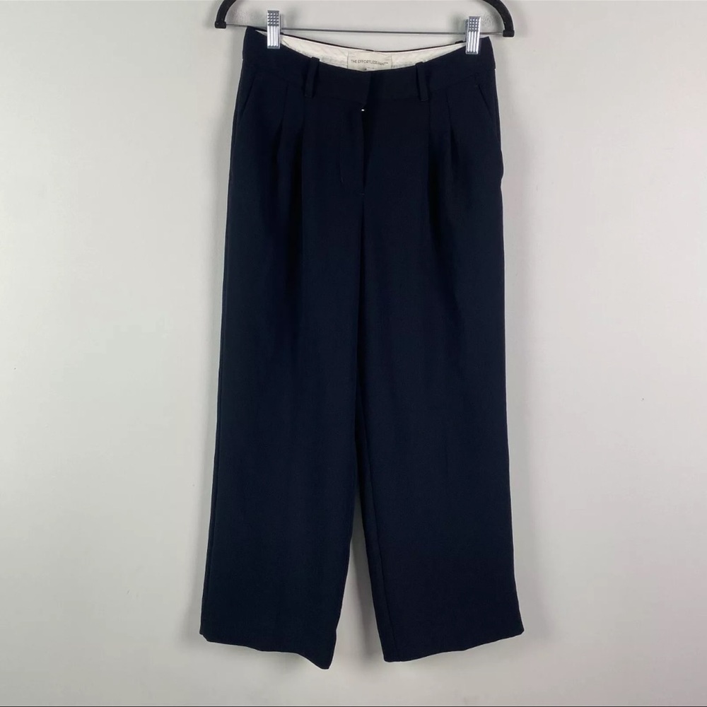 Wilfred Effortless Pants Womens Size 2 Wide Leg Pleated Black Aritzia